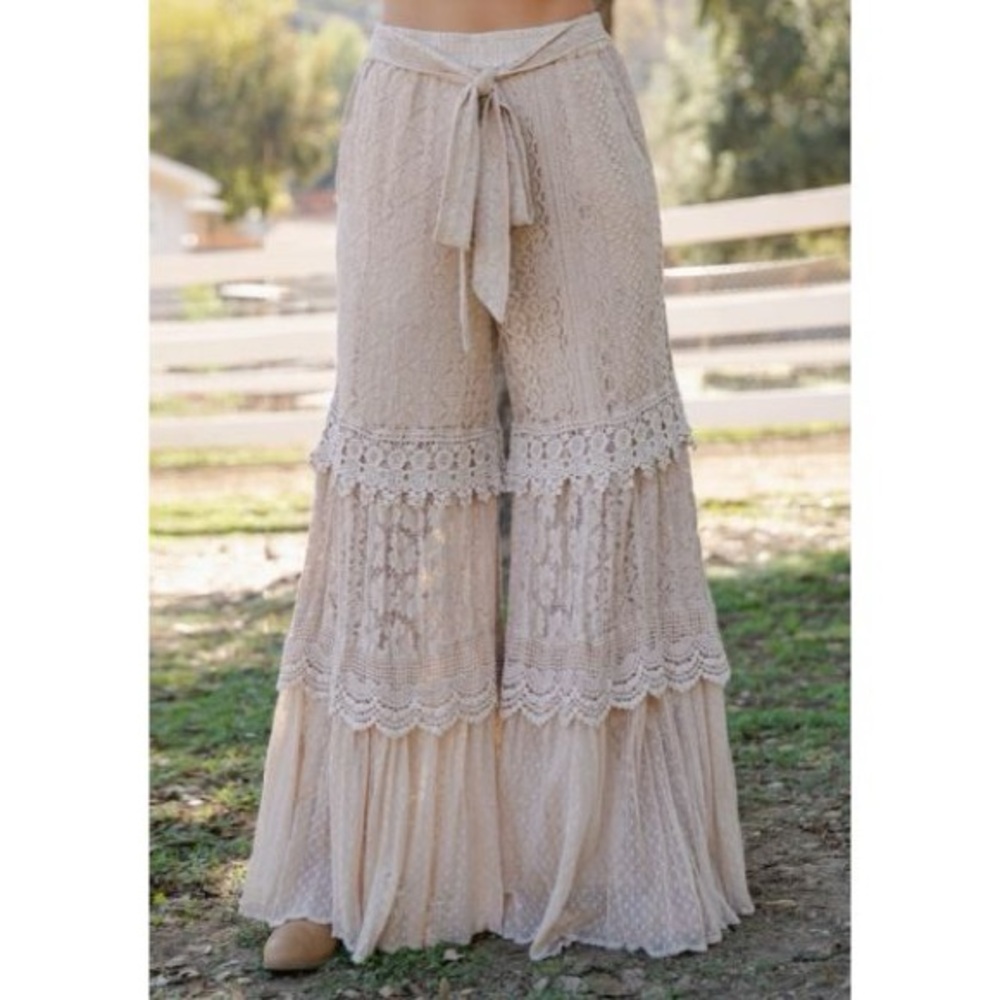 BRAND NEW WITH TAGS Desert Dream Cloud Wide-Leg Lace Pant